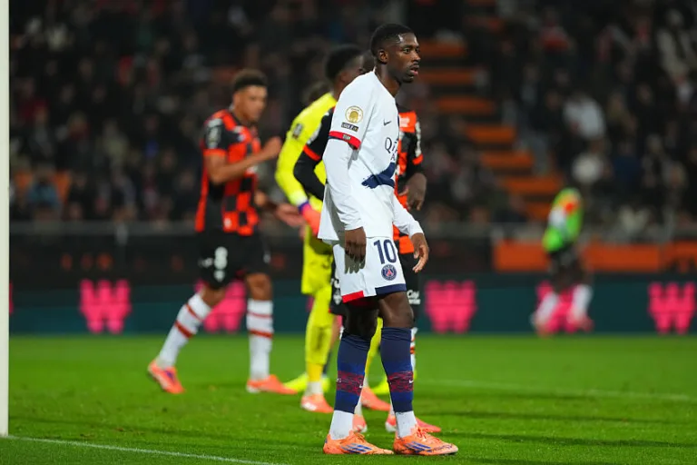 Ousmane Dembélé lors de Lorient / PSG