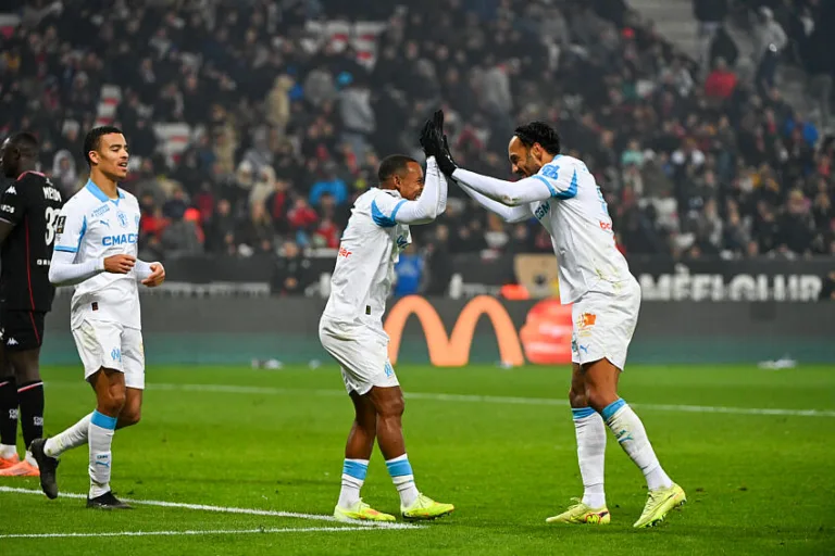 Pierre-Emerick Aubameyang avec l'OM