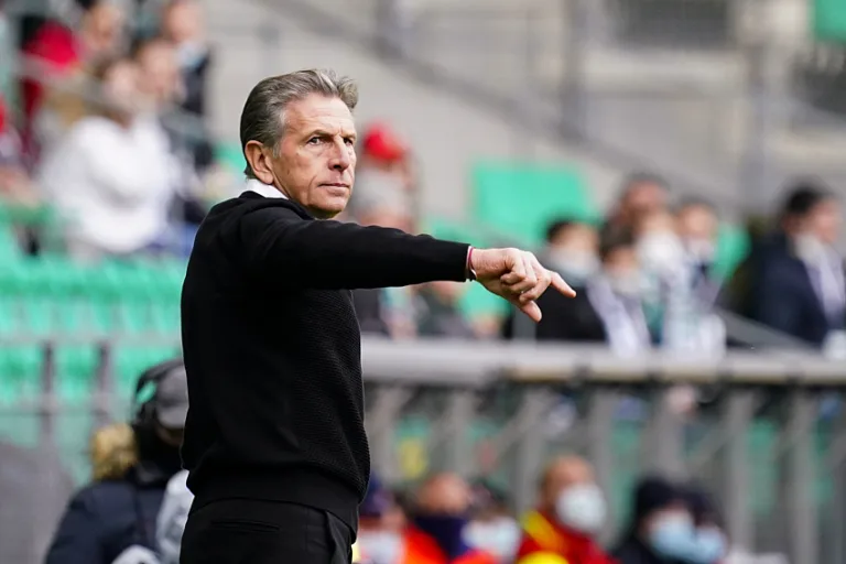 Claude Puel avec l'ASSE