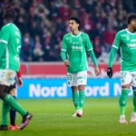 Djylian N'Guessan avec l'ASSE contre le LOSC