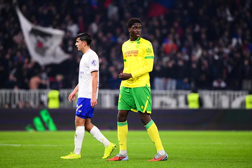 Bahmed Deuff avec le FC Nantes face à l'OL