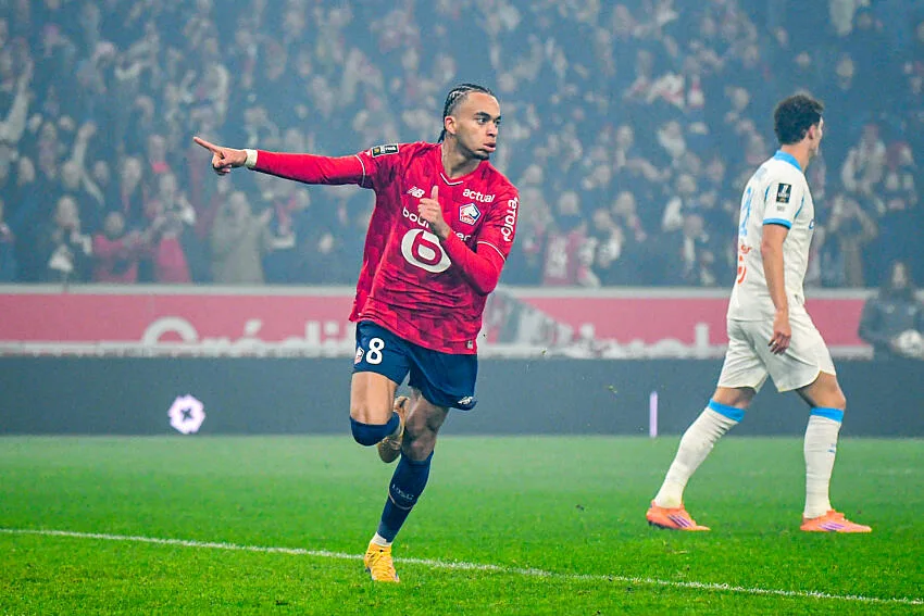 Éthan Mbappé avec le LOSC contre l'OM
