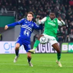 Boakye avec l'ASSE contre Bastia