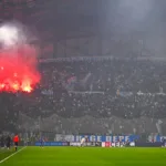 Virage nord du Vélodrome lors d'OM / Monaco en 2025